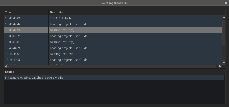 Construct shot tool menu