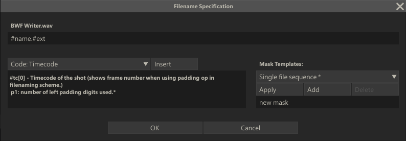 File Mask Dialog