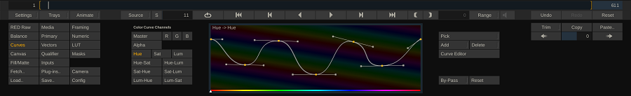 matrix curves menu