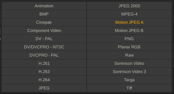 Process Plug-in QT Codecs