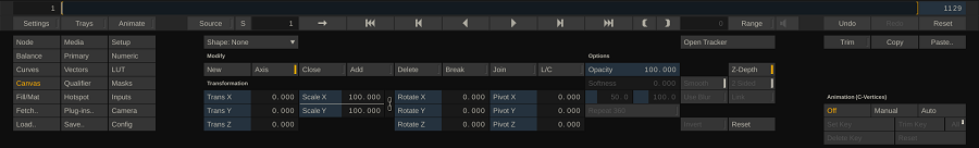 Scaffolds Canvas menu