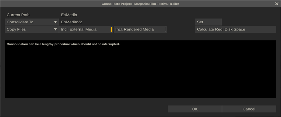 Project Consolidate Dialog