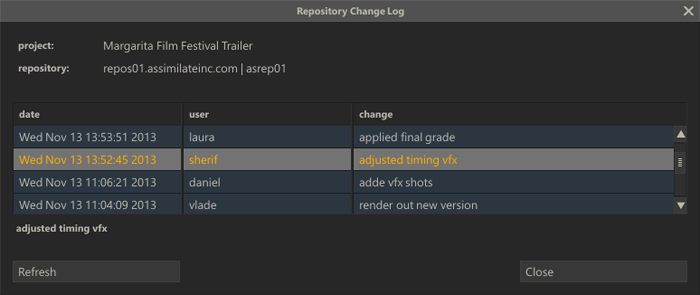 Repository Changelog