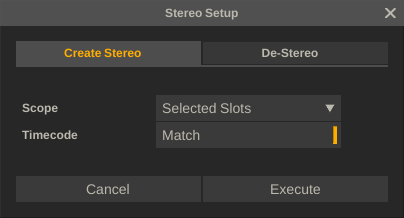 Stereo Setup Dialog